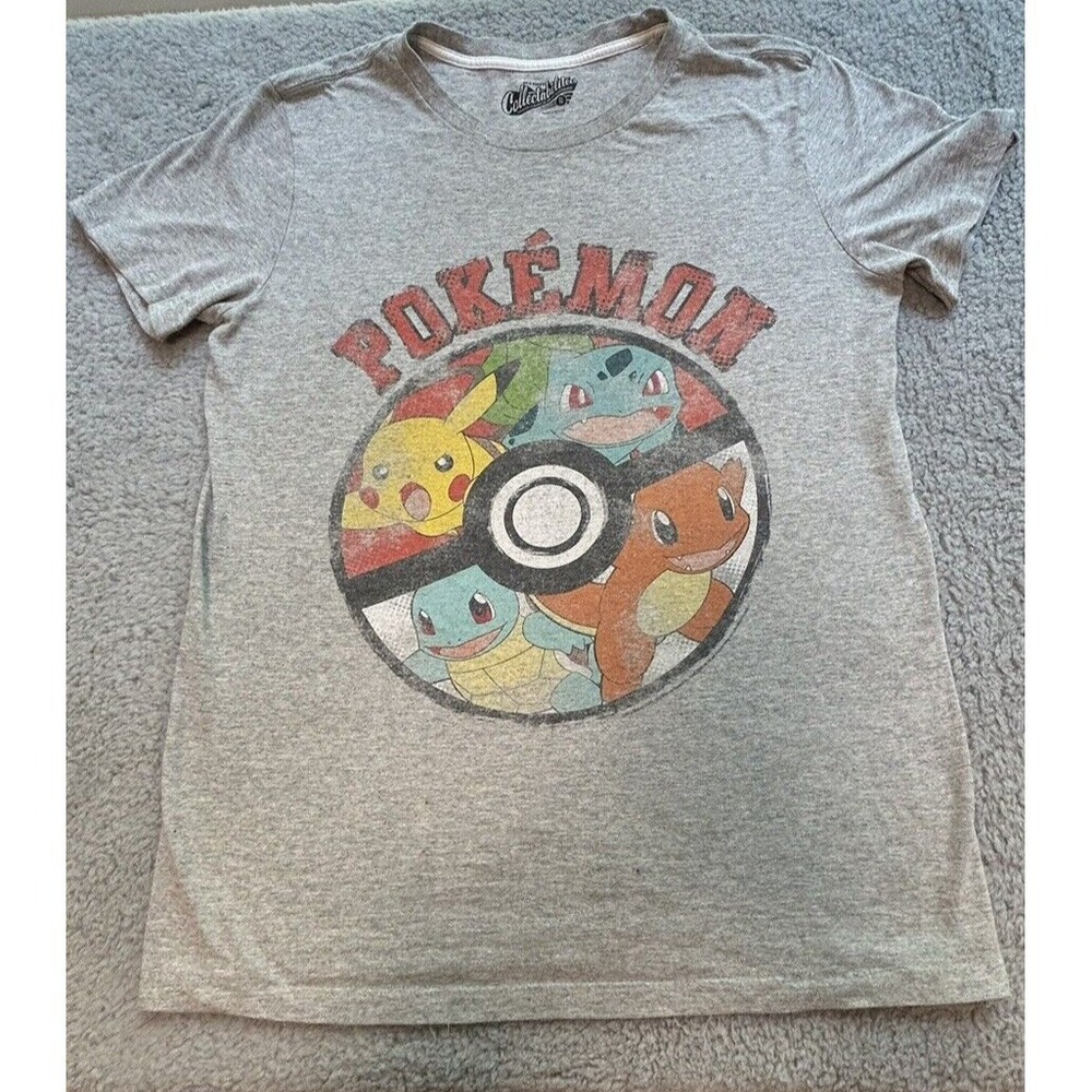 Old Navy Collectabilitees Boys T- Shirt Size XL/TG Gray Pokemon Tee